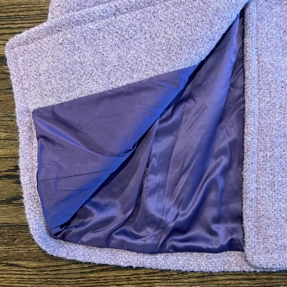 NWT Kate Spade Fur collar coat purple - Picture 9 of 12